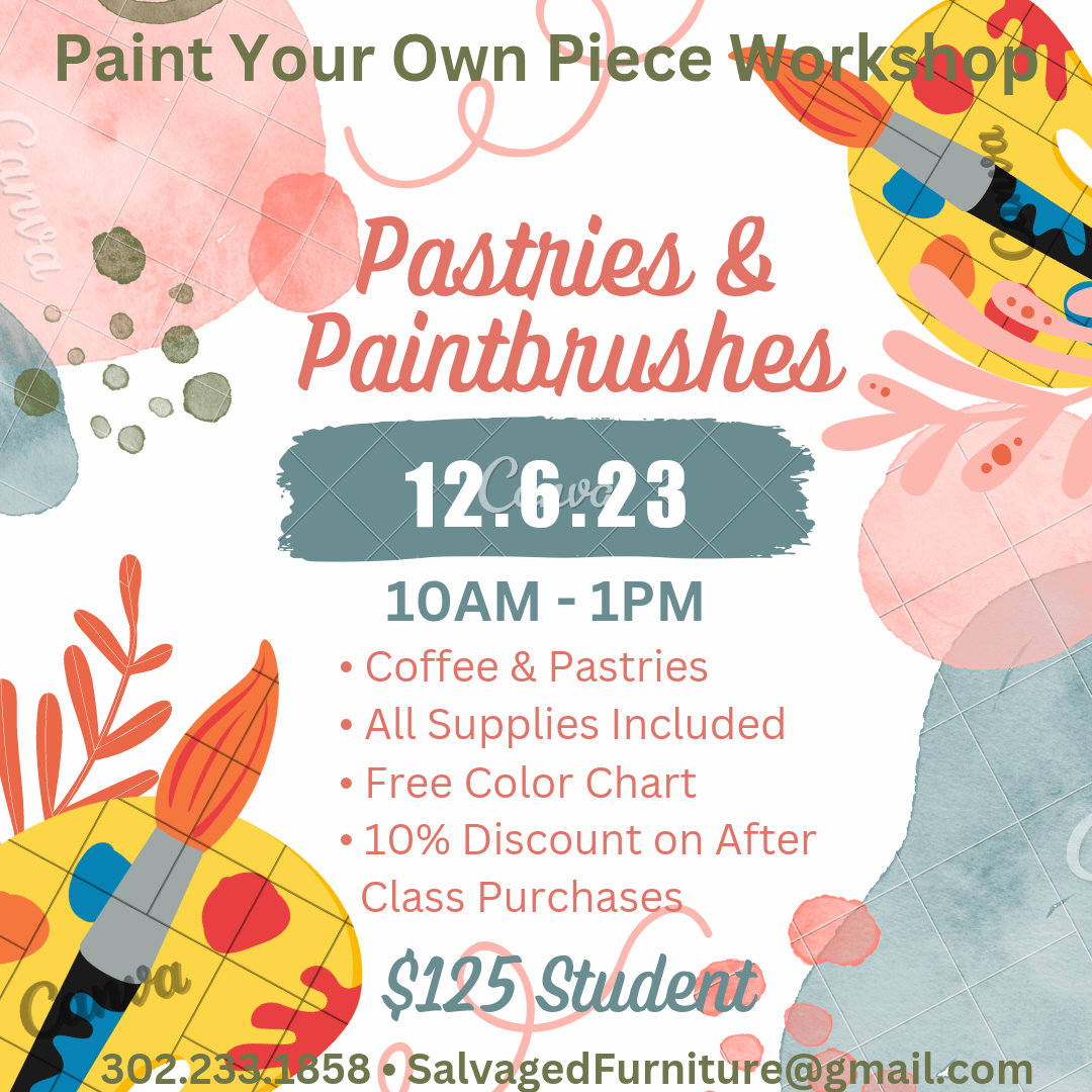 12/6 [10AM-1PM] "Pastries & Paintbrushes" Paint Your Own Piece Workshop