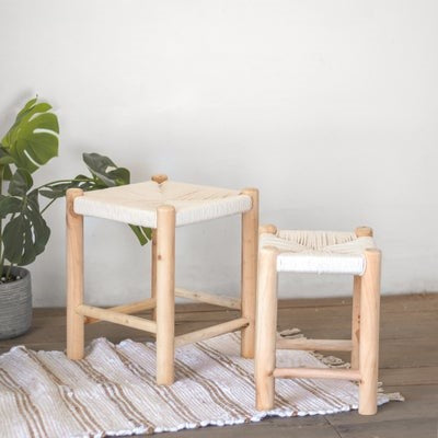 Cotton Rope Woven Stools